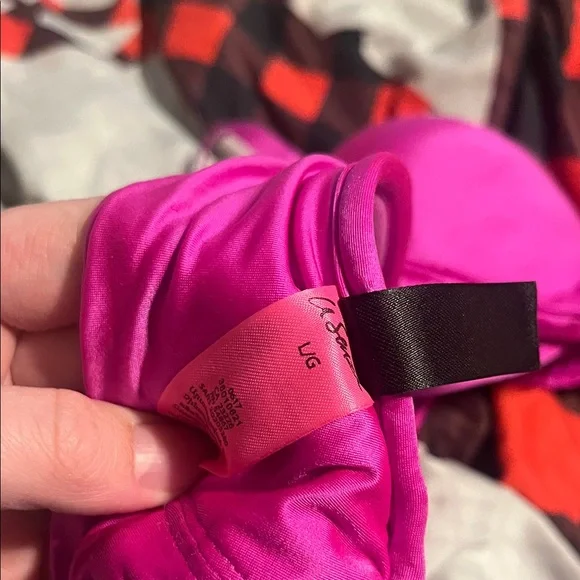 La senza Women’s Hot Pink Satin Bra - Sleeveless Push-Up Support - Picture 4 of 4